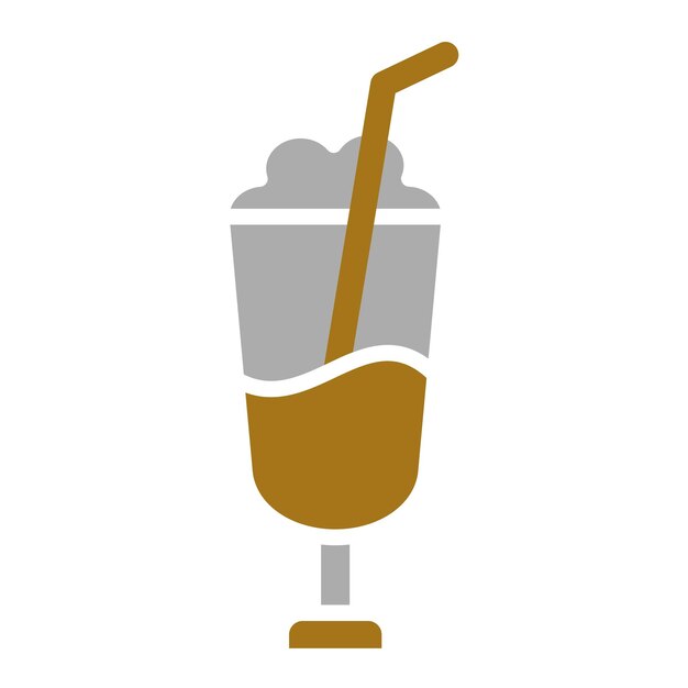 Diseño vectorial del estilo del icono del batido