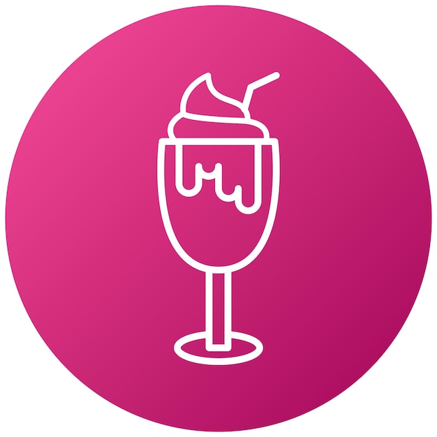 Diseño vectorial Estilo del icono del batido
