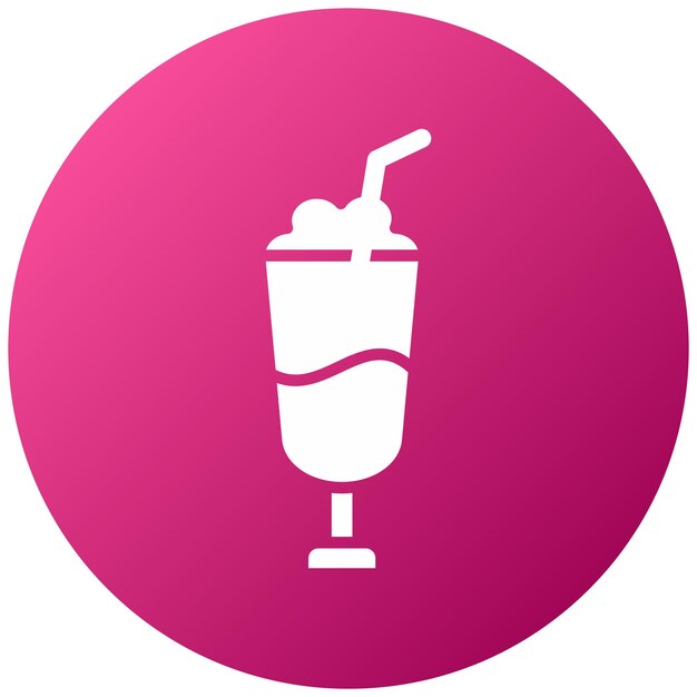 Diseño vectorial del estilo del icono del batido