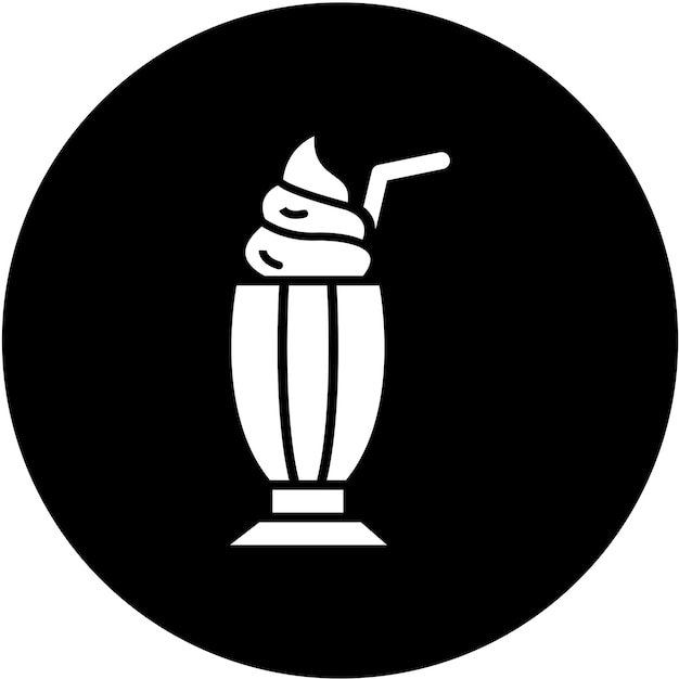 Diseño vectorial del estilo del icono del batido