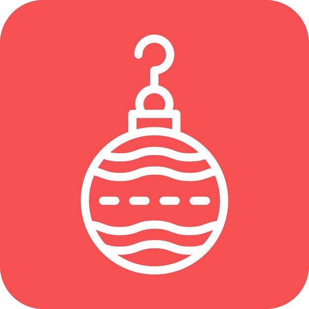 Diseño vectorial del estilo del icono de Bauble