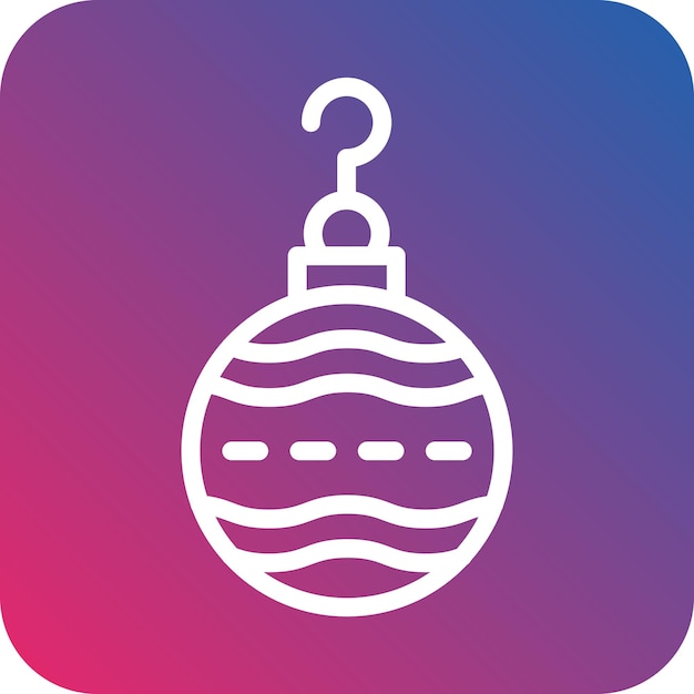 Diseño vectorial del estilo del icono de Bauble