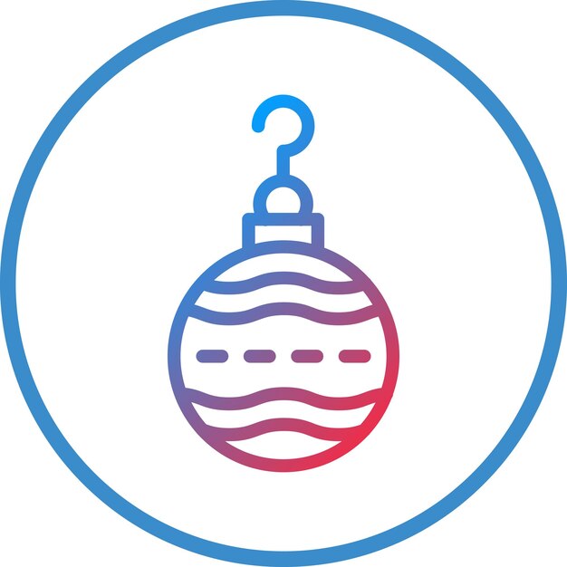 Diseño vectorial del estilo del icono de Bauble