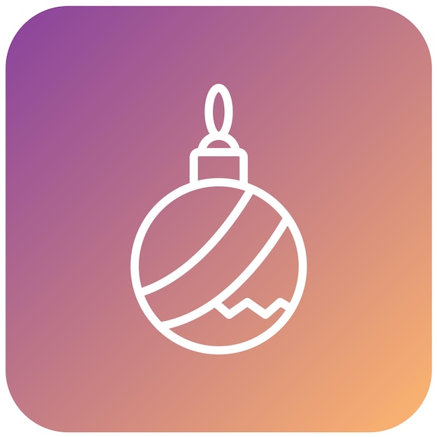 Diseño vectorial del estilo del icono de Bauble
