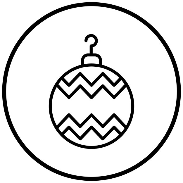 Diseño vectorial del estilo del icono de Bauble