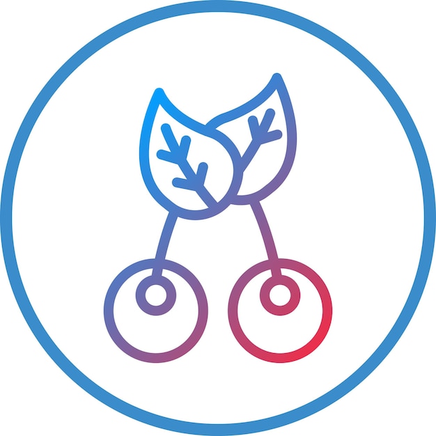 Diseño vectorial Estilo del icono de las bayas