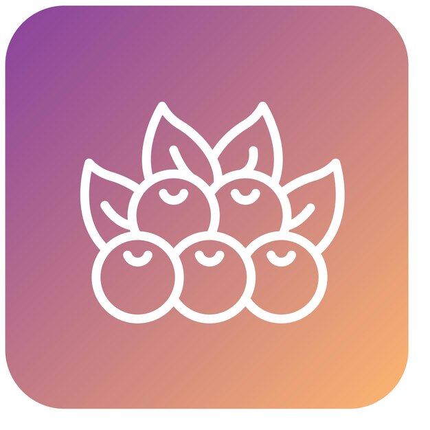 Diseño vectorial Estilo del icono de las bayas