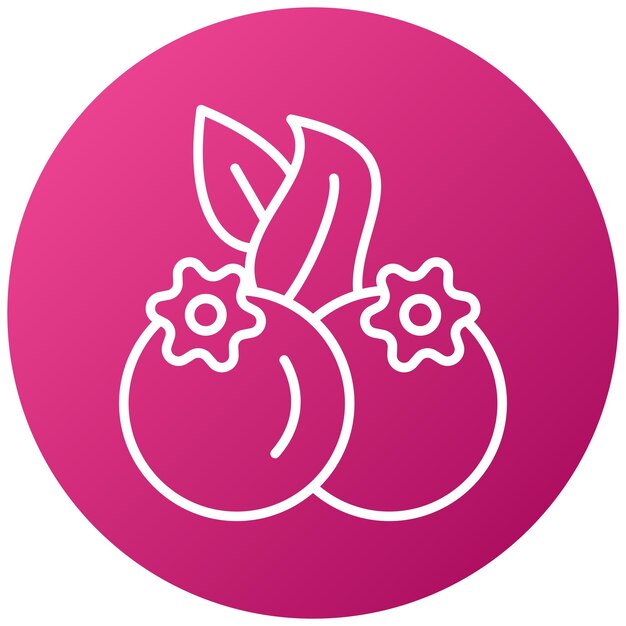 Diseño vectorial Estilo del icono de las bayas