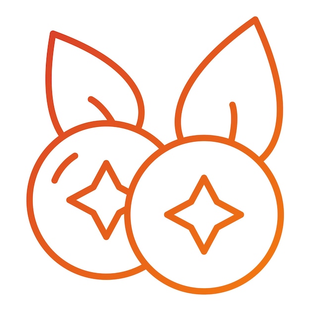 Diseño vectorial Estilo del icono de las bayas