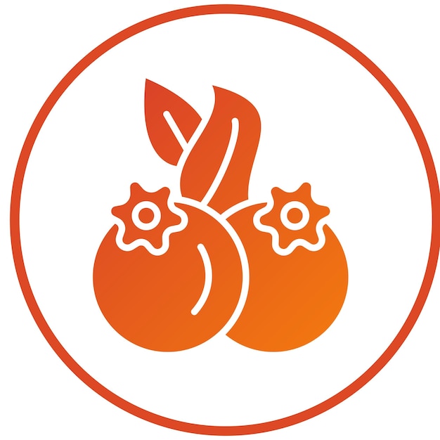 Diseño vectorial Estilo del icono de las bayas
