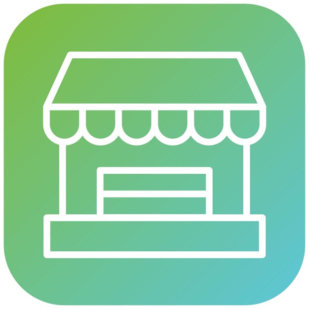 Diseño vectorial de estilo de icono de bazar