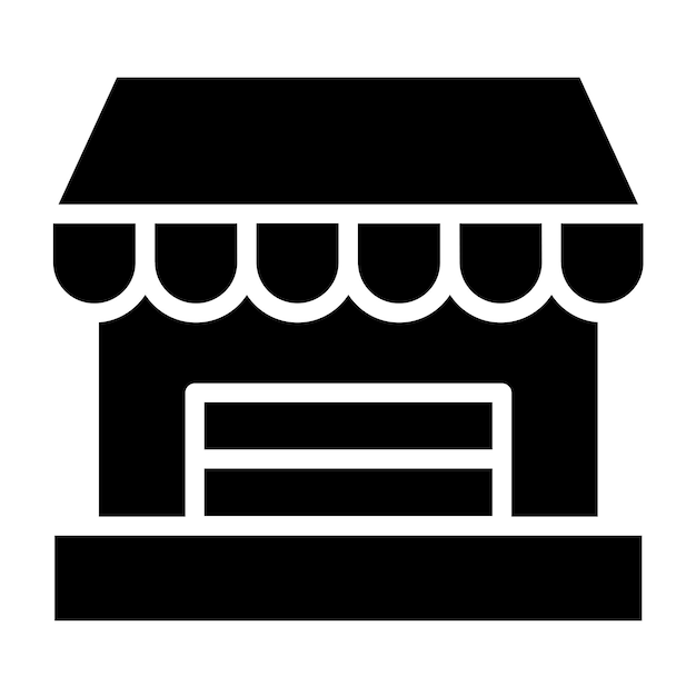 Diseño vectorial de estilo de icono de bazar
