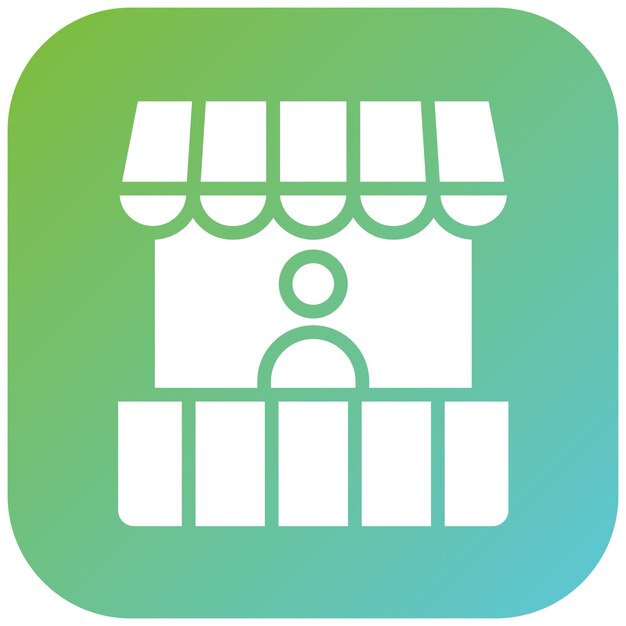 Diseño vectorial de estilo de icono de bazar