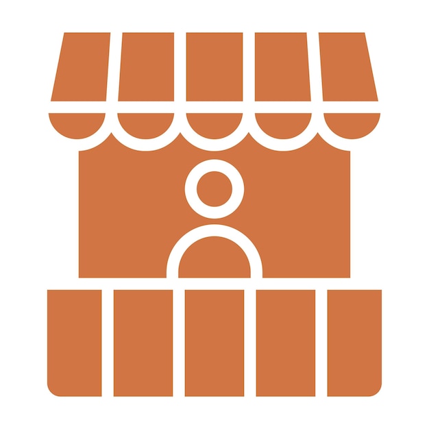 Diseño vectorial de estilo de icono de bazar