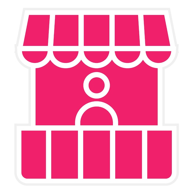 Diseño vectorial de estilo de icono de bazar