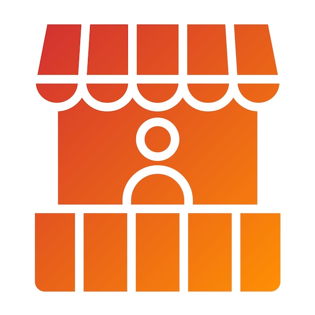 Diseño vectorial de estilo de icono de bazar