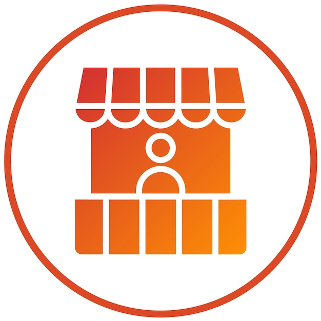 Diseño vectorial de estilo de icono de bazar