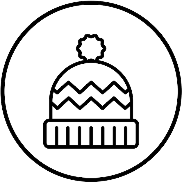 Diseño vectorial Estilo del icono de Beanie
