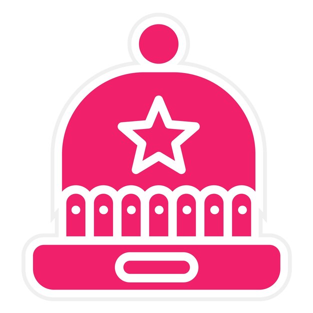 Diseño vectorial Estilo del icono de Beanie