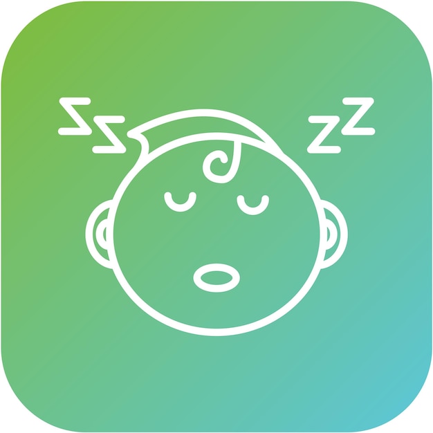 Vector diseño vectorial estilo del icono del bebé durmiente