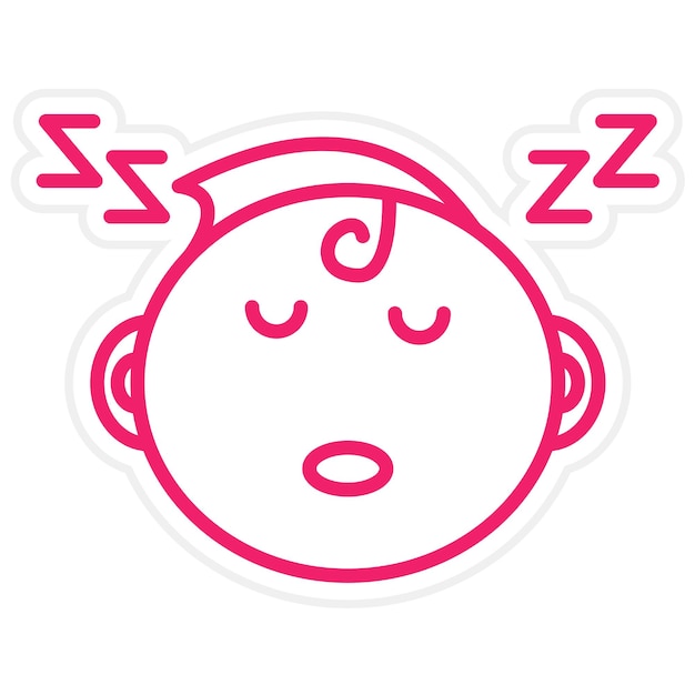 Vector diseño vectorial estilo del icono del bebé durmiente