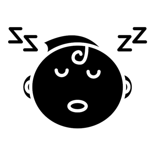 Diseño vectorial Estilo del icono del bebé durmiente