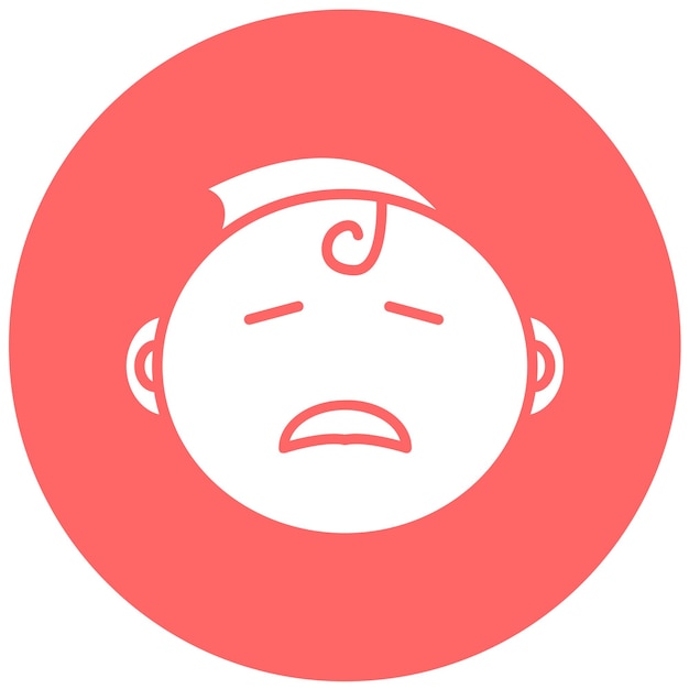 Diseño vectorial Estilo del icono del bebé que llora
