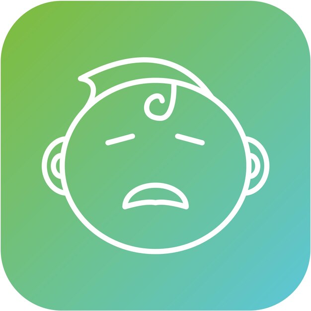 Diseño vectorial Estilo del icono del bebé que llora
