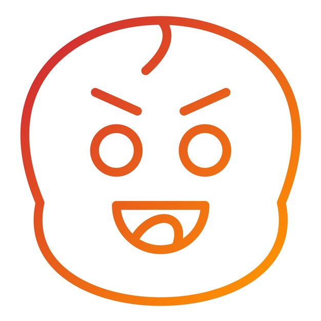 Diseño vectorial Estilo del icono del bebé que ríe