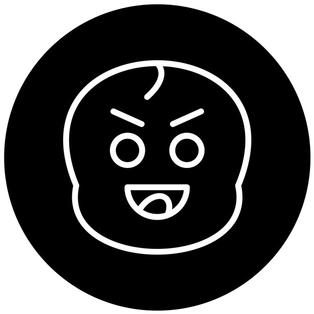 Diseño vectorial Estilo del icono del bebé que ríe