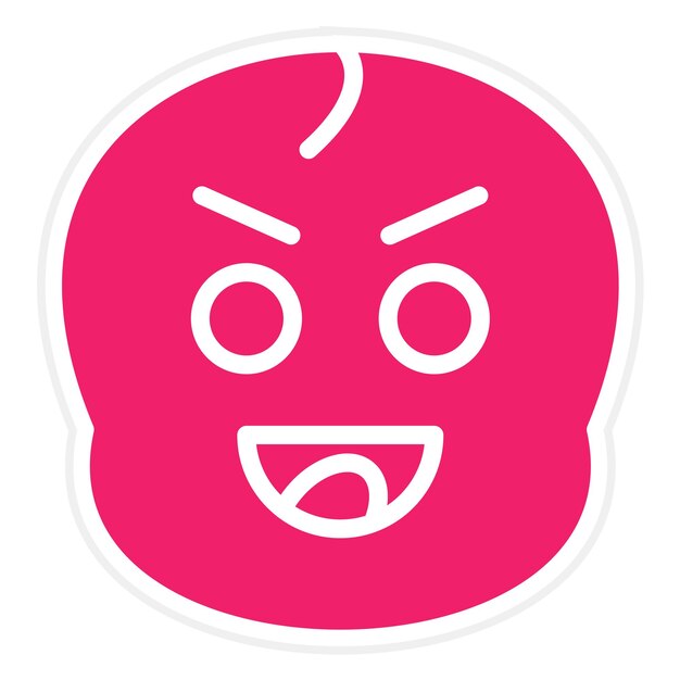 Diseño vectorial Estilo del icono del bebé que ríe