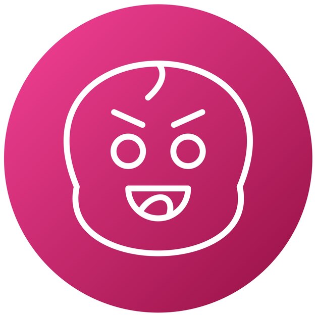 Diseño vectorial Estilo del icono del bebé que ríe