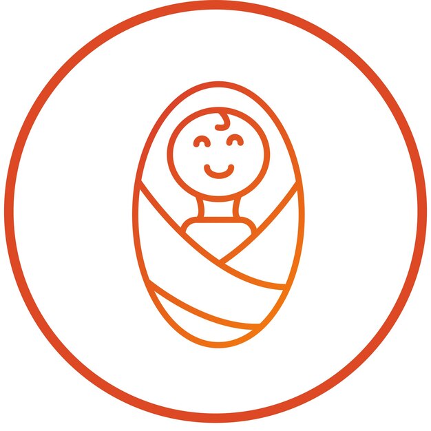 Diseño vectorial Estilo de icono de bebé recién nacido
