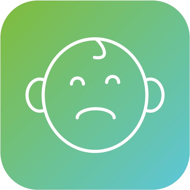 Diseño vectorial Estilo de icono de bebé triste