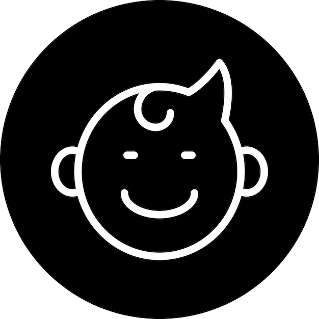 Diseño vectorial de estilo de icono de bebé