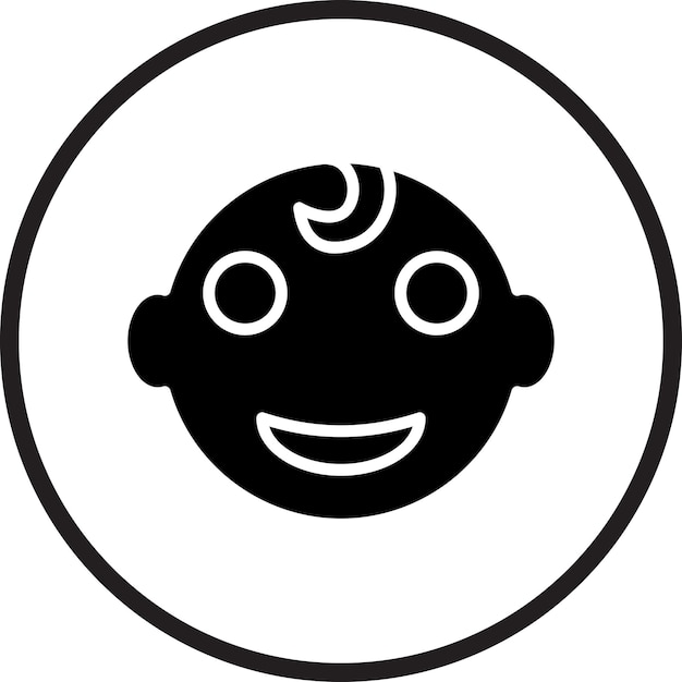 Diseño vectorial de estilo de icono de bebé