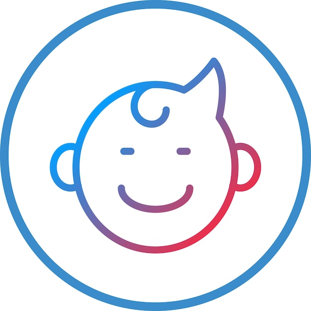 Diseño vectorial de estilo de icono de bebé