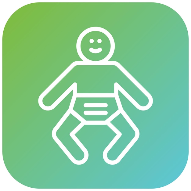 Diseño vectorial de estilo de icono de bebé
