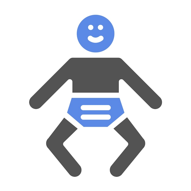 Diseño vectorial de estilo de icono de bebé