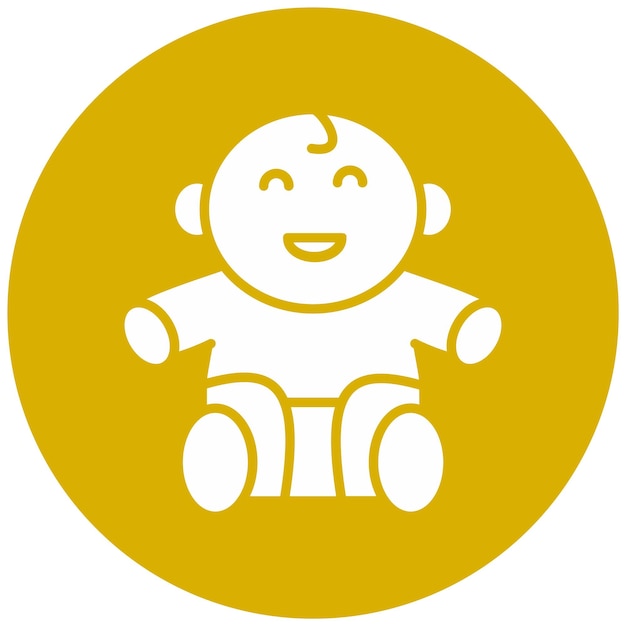 Diseño vectorial de estilo de icono de bebé