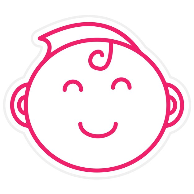 Diseño vectorial de estilo de icono de bebé