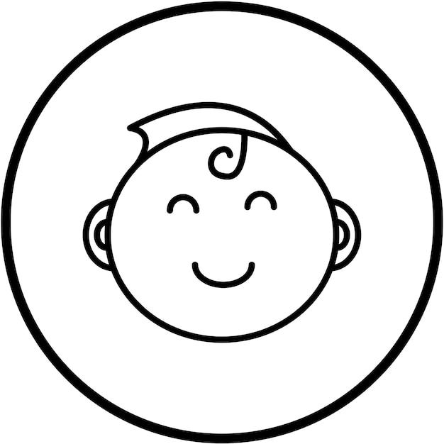 Diseño vectorial de estilo de icono de bebé