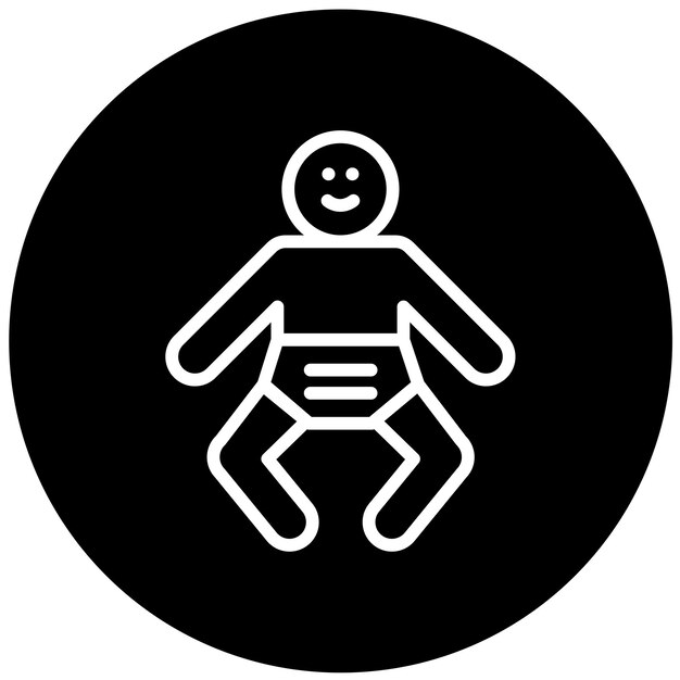Diseño vectorial de estilo de icono de bebé
