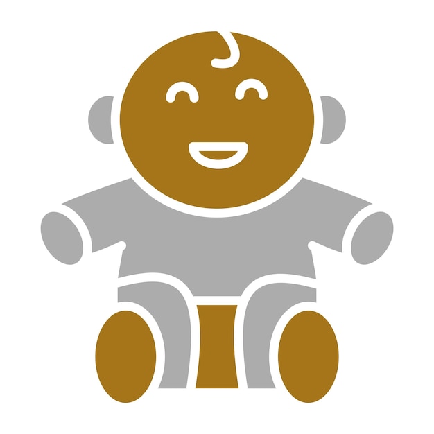 Diseño vectorial de estilo de icono de bebé