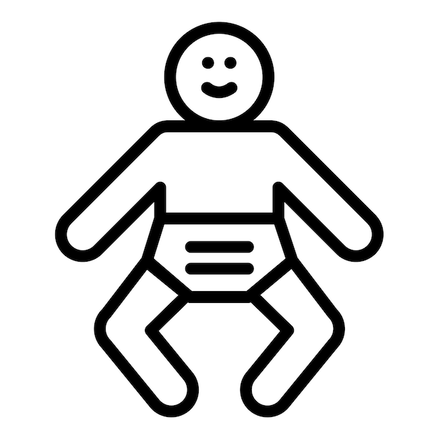 Diseño vectorial de estilo de icono de bebé