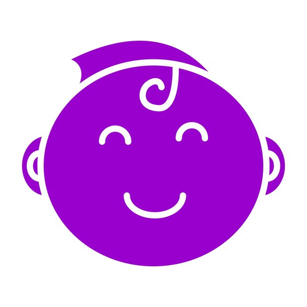 Diseño vectorial de estilo de icono de bebé