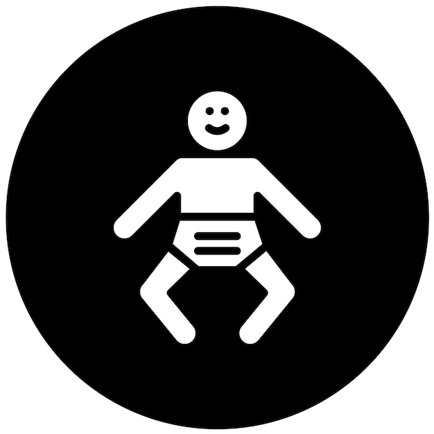 Diseño vectorial de estilo de icono de bebé