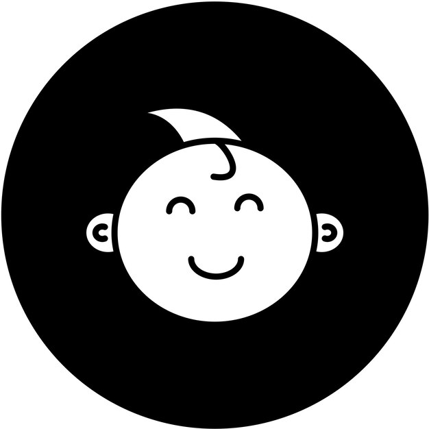 Diseño vectorial de estilo de icono de bebé