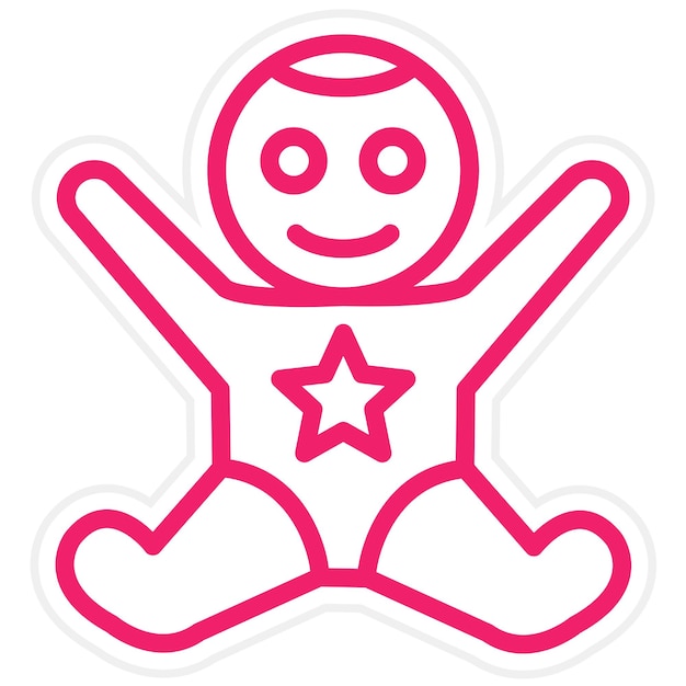 Diseño vectorial Estilo de icono para bebés