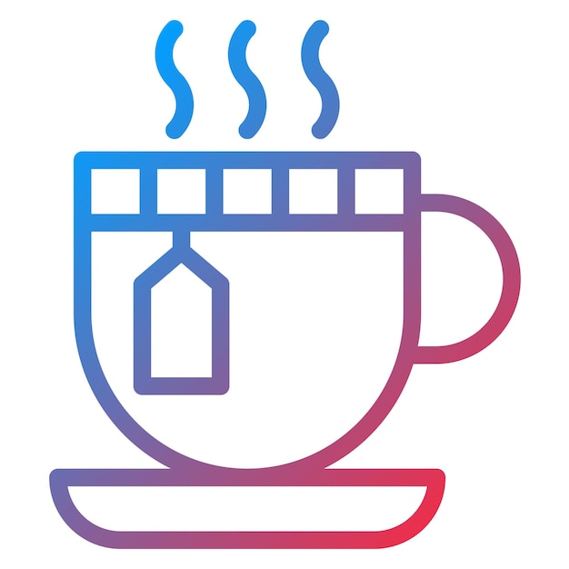 Diseño vectorial del estilo del icono de la bebida caliente